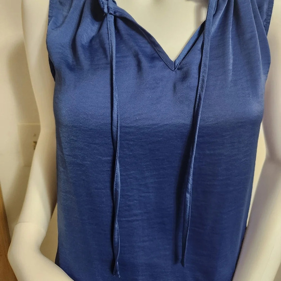 Merona‎ blue sleeveless blouse size small - Picture 2 of 10